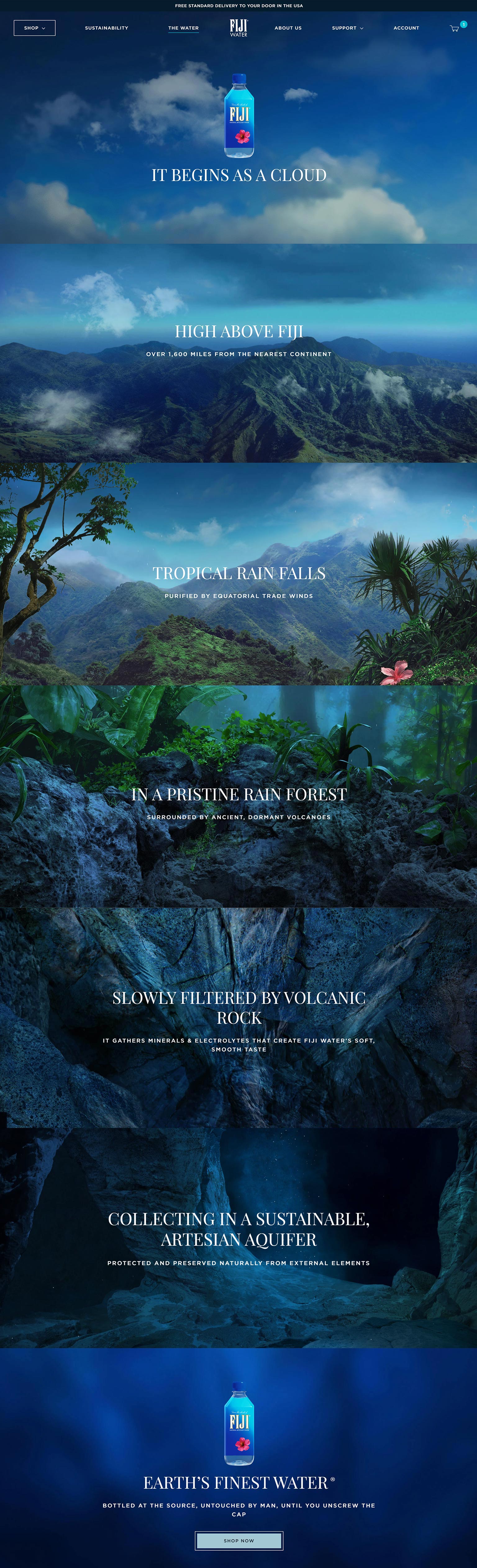FIJI Water Online Store Design