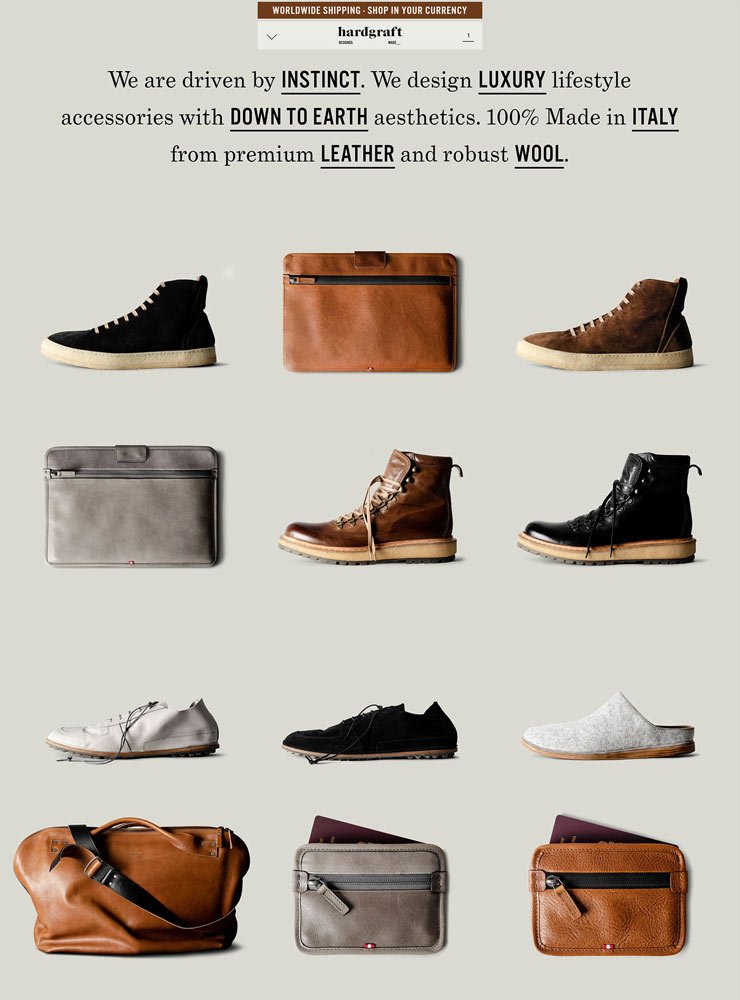 Hardgraft Online Store Design