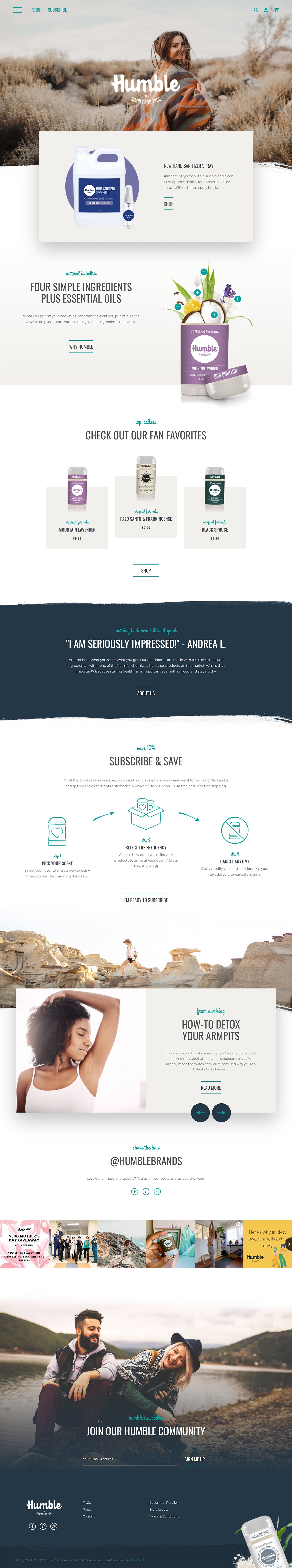 Humble Brands Online Store Design