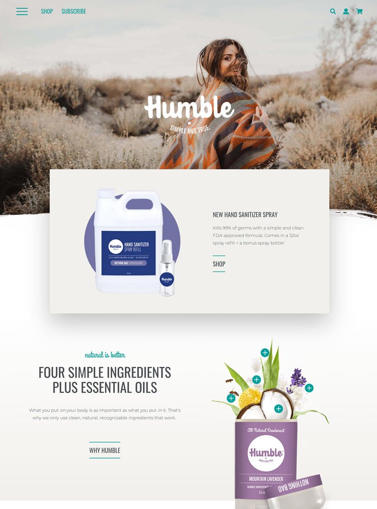 Humble Brands Online Store Design