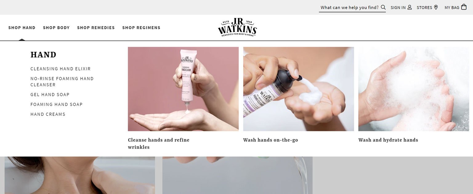 JRWatkins Online Store Design