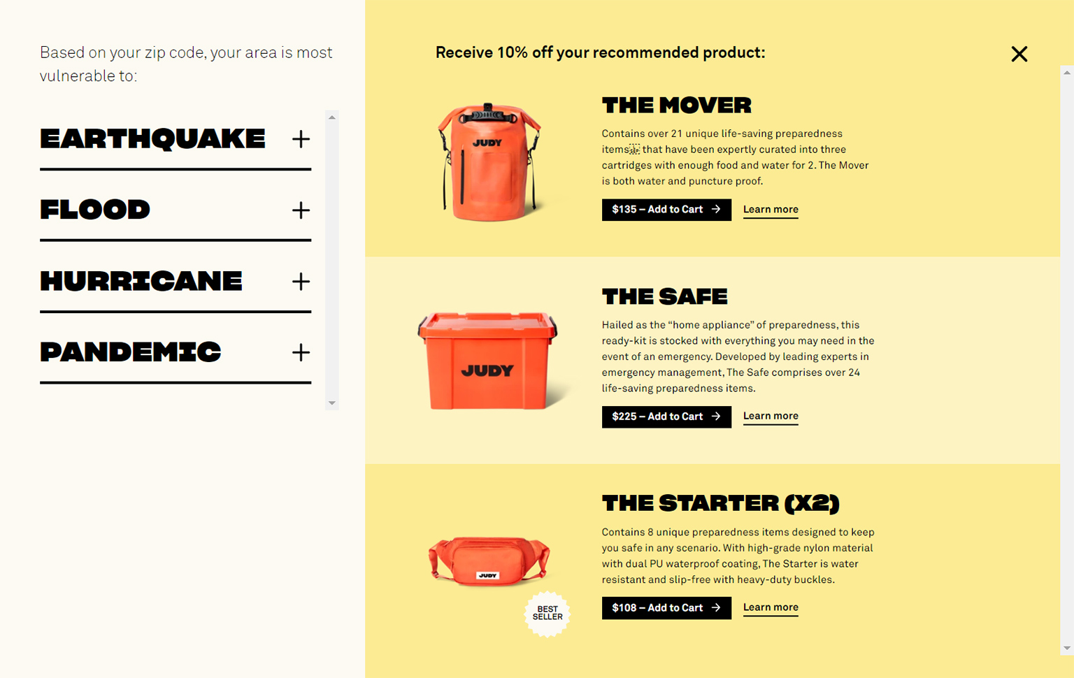 Judy Online Store Design