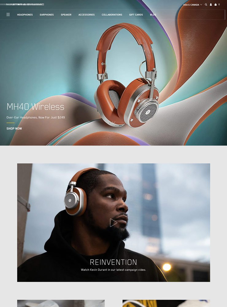 Master & Dynamic Online Store Design