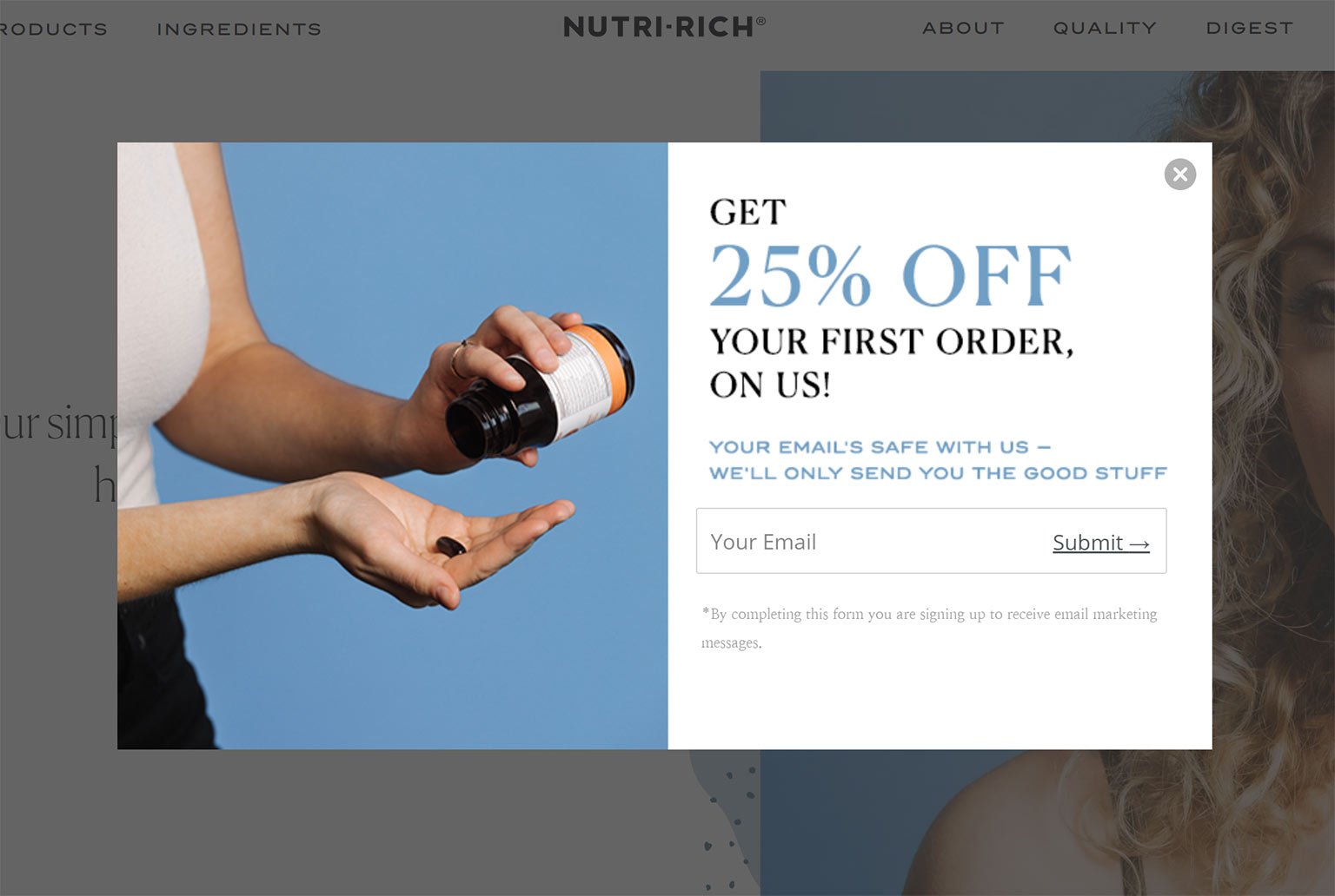 Nutri-Rich Online Store Design