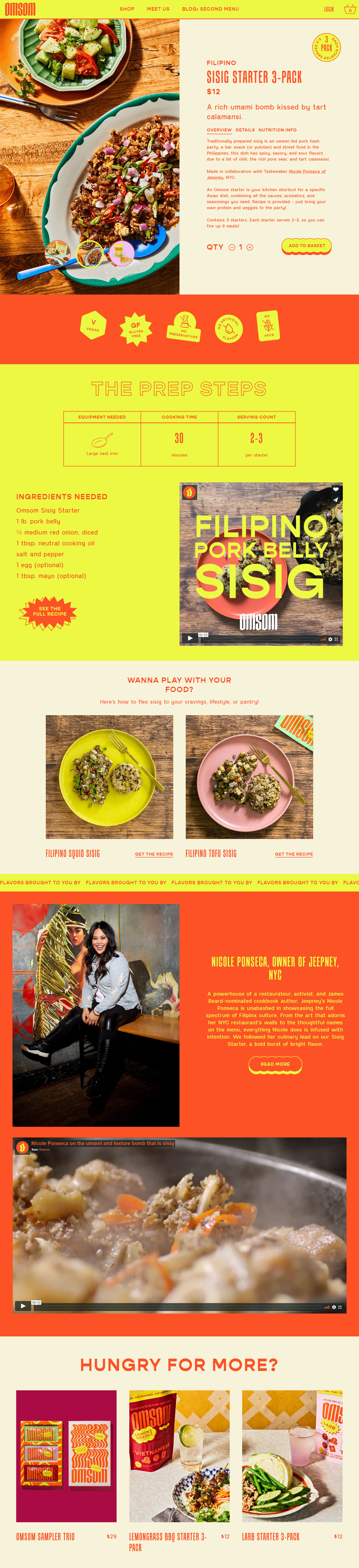 Omsom Online Store Design