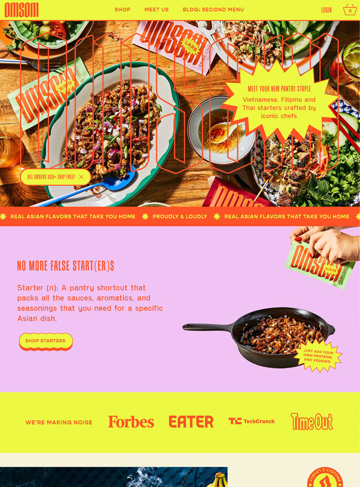 Omsom Online Store Design