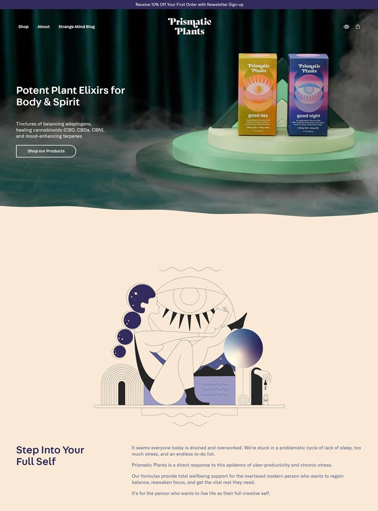 Prismatic Plants Online Store Design
