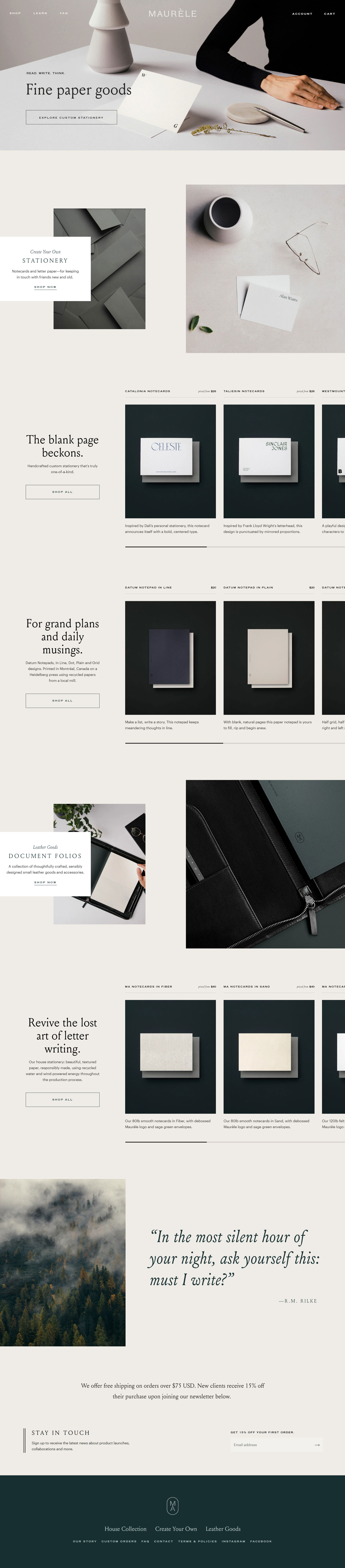Maurele Online Store Design