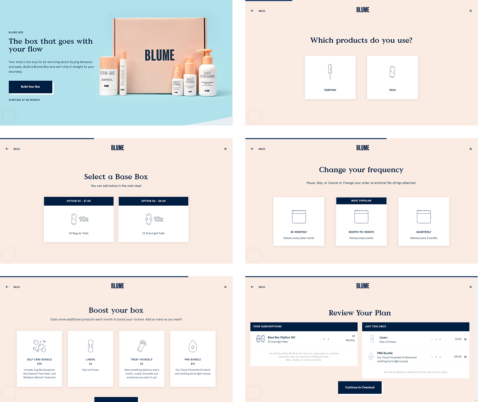 Blume Online Store Design