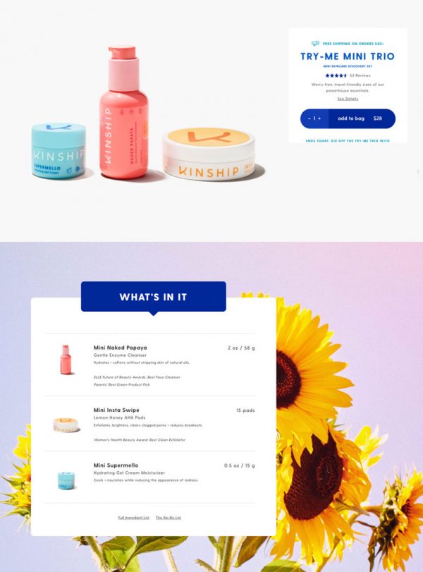 Kinship Online Store Design