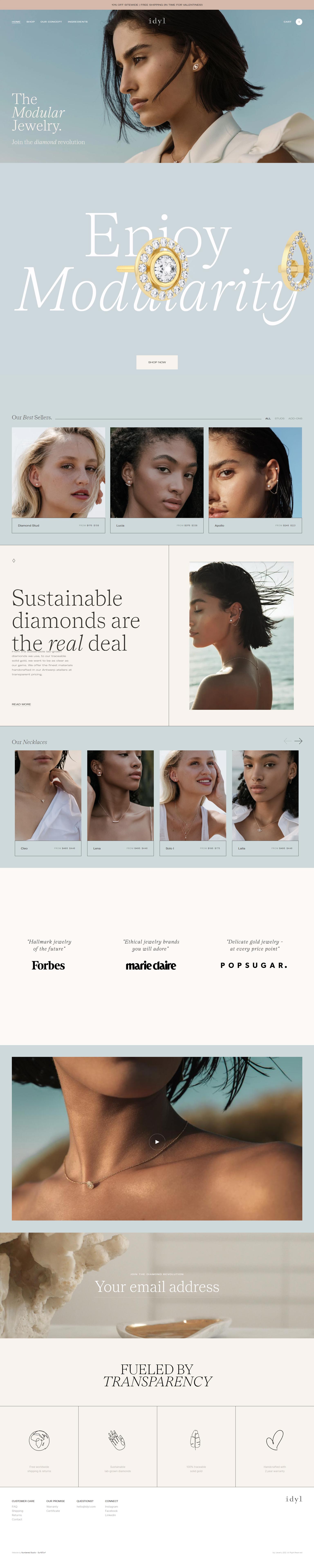 Idyl Online Store Design